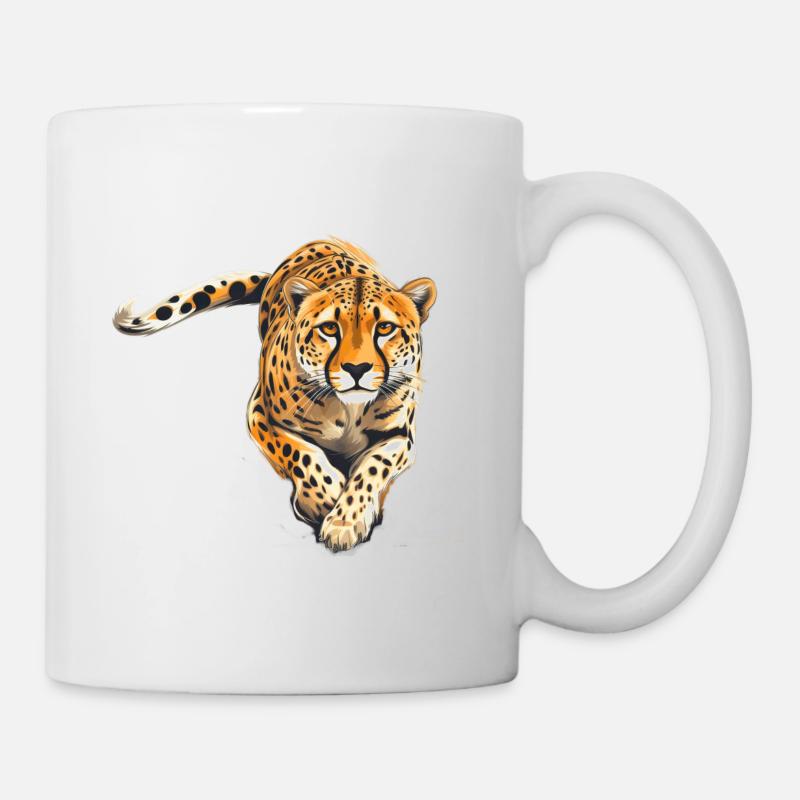 Leopard Raubkatze - Tasse - Weiß