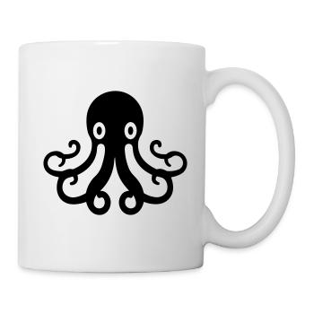Krake - Tasse - Weiß - Rechts