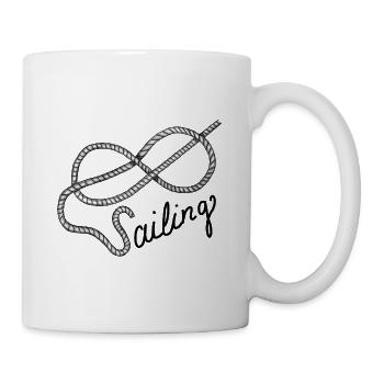 Sailing Segeln Achter Knoten mit Leine - Tasse - Weiß - Rechts