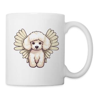 Süßer weißer Pudel mit Engel-Flügeln - - Tasse - Weiß - Rechts