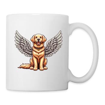 Golden Retriever Angel - Gentle Dog with Wings - Mug - white - Right
