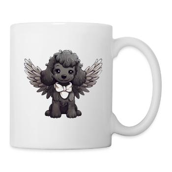 Black Poodle Angel - Cute dog with - Mug - white - Right