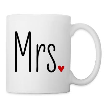 Matching Look Mr and Mrs Valentine's Day Matching Pair - Mug - white - Right
