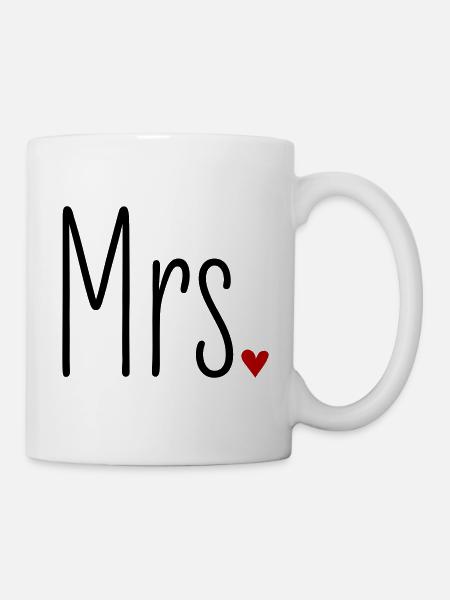 Partnerlook Mr and Mrs Valentinstag Passendes Paar - Tasse - Weiß