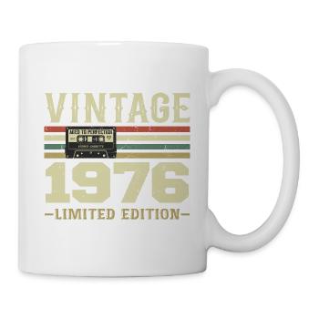 Jahrgang 1976 Retro 1976 Geburtstagsgeschenk - Tasse - Weiß - Rechts