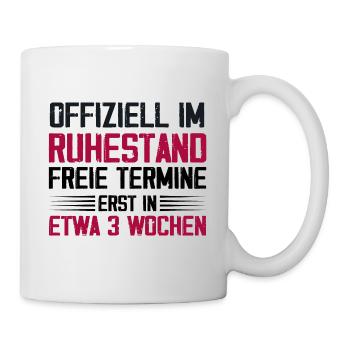 Offiziell Im Ruhestand - Tasse - Weiß - Rechts