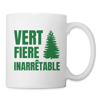 vert fière inarrêtable écologie - Mug blanc - blanc - Droite