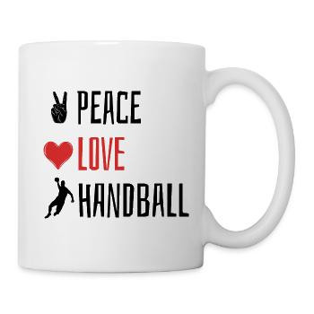 Peace Love Handball - Heart - Mug - white - Right