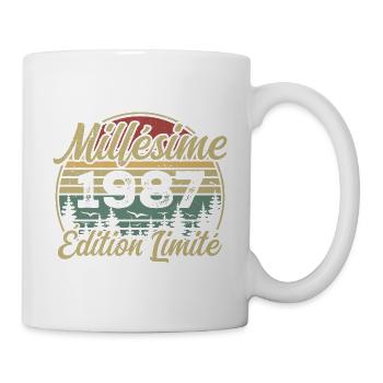 Millésime 1987 - Cadeau Pour le 37e Anniversaire - Mug blanc - blanc - Droite