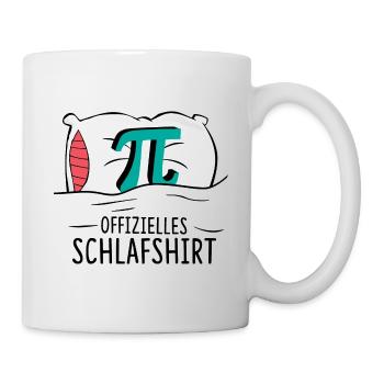 Offizielles Schlafshirt Pi Zeichen - Tasse - Weiß - Rechts