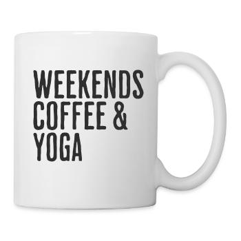 Entspannendes Zen-Wochenende Kaffee & Yoga - Tasse - Weiß - Rechts