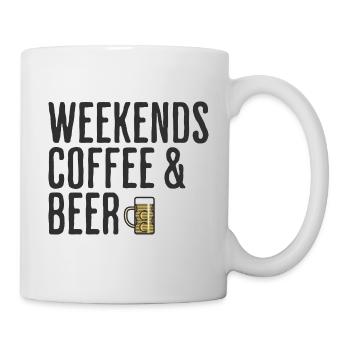 Kaffee- und Bierwochenenden Comedy-Wochenende - Tasse - Weiß - Rechts
