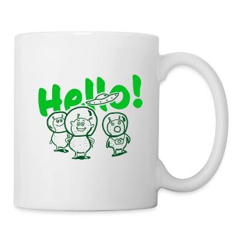 Hallo Aliens - Tasse - Weiß - Rechts