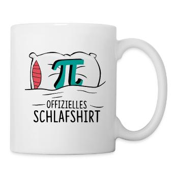 Offizielles Schlafshirt Pi Zeichen - Tasse - Weiß - Rechts