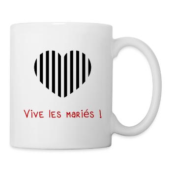 COUPLE. JUST MARRIED. Bachelorette party. VALENTINE'S DAY. LOVE. - Mug - white - Right