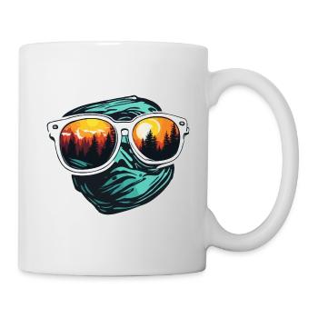 Sonnenbrille / Reflektion / Wald / Spiegelung - Tasse - Weiß - Rechts