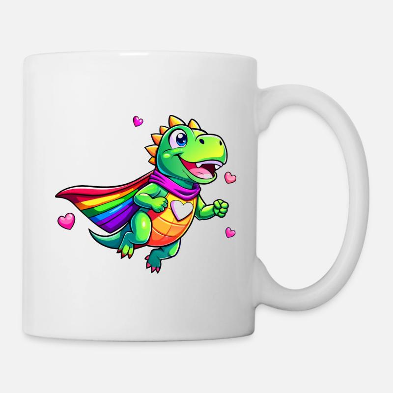 Superheld Dino - Tasse - Weiß