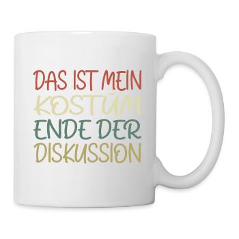 C’est mon costume Fin de la discussion - Mug blanc - blanc - Droite