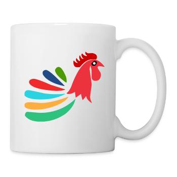 ROOSTER. HEN. CHICK. ANIMAL. ANIMALS. NATURE - Mug - white - Right