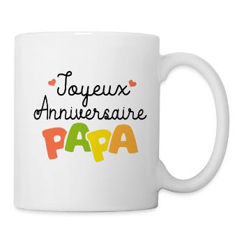 Joyeux anniversaire papa cadeau papa anniversaire - Mug blanc - blanc - Droite