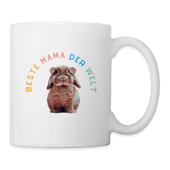 La meilleure maman du monde ! Lapin avec lunettes de soleil - Mug blanc - blanc - Droite