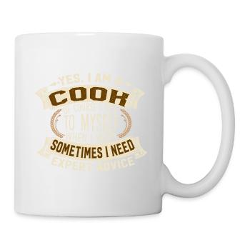 Yes I Am A Cook Expert Advice Motif - Mug - white - Right