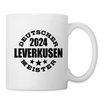 Leverkusen - Deutscher Meister 2024 - Tasse - Weiß - Rechts