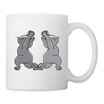 Yoga Chats Yogi Cat - Mug blanc - blanc - Droite