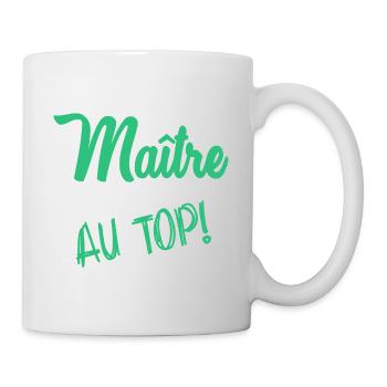 MAÎTRE. MERCI. MERCI MAÎTRE. MAITRE. CADEAU MAÎTRE - Mug blanc - blanc - Droite