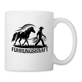 Führungskraft Pferd Reiten Geschenkidee Lustig - Tasse - Weiß - Rechts