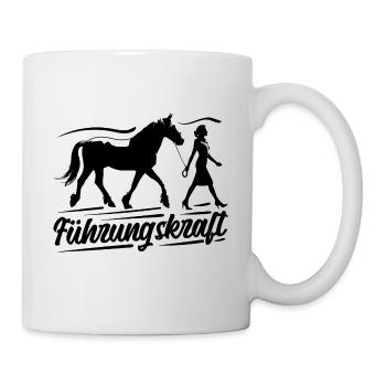 Führungskraft Pferd Reiten Geschenkidee Humor - Tasse - Weiß - Rechts