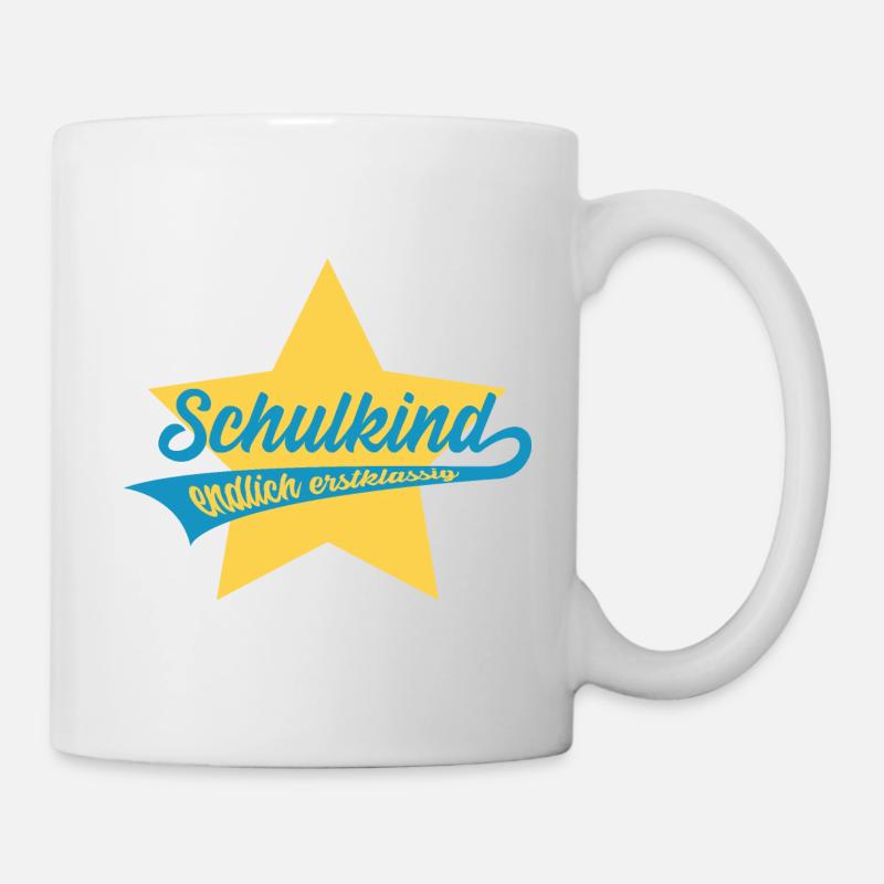 SCHULKIND ENDLICH ERSTKLASSIG EINSCHULUNG - Tasse - Weiß