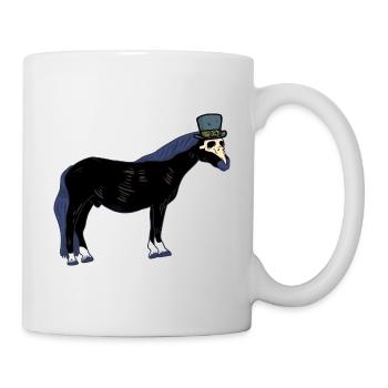 Mittelalter Pest Pferd Pferde Ross Gaul Halloween - Tasse - Weiß - Rechts