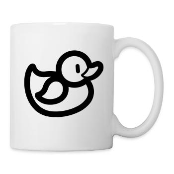 Ente - Tasse - Weiß - Rechts