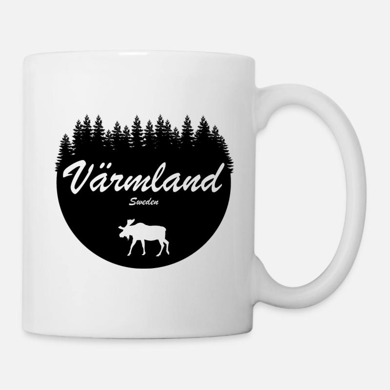 Värmland Suède Stickers Vacances Orignal Nord - Mug blanc - blanc