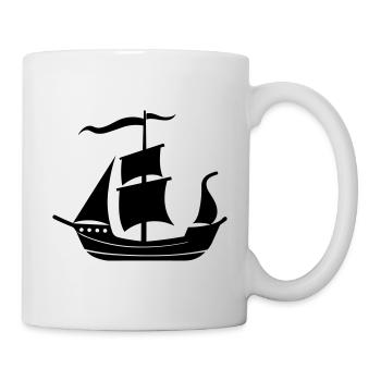 Piratenschiff - Tasse - Weiß - Rechts