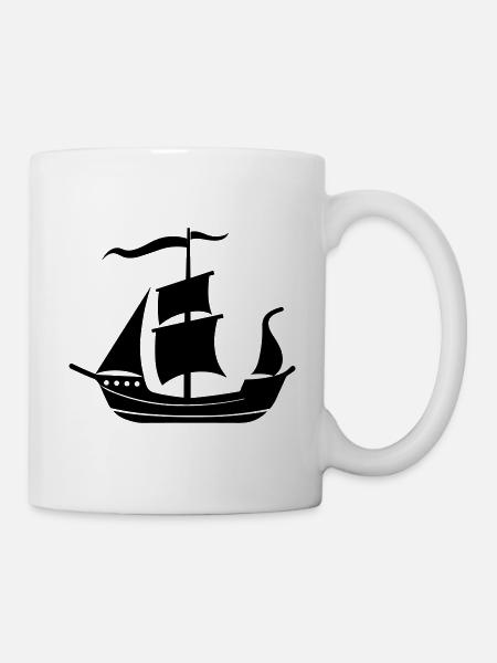 Piratenschiff - Tasse - Weiß