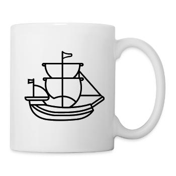 Piratenschiff - Tasse - Weiß - Rechts