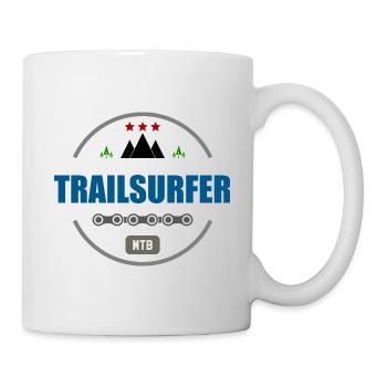 Logo VTT Trailsurfer - Mug blanc - blanc - Droite