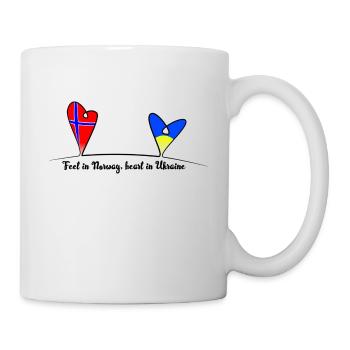 Feet in Norway, heart in Ukraine - Tasse - Weiß - Rechts