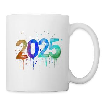 2025 année Coloré - Mug blanc - blanc - Droite