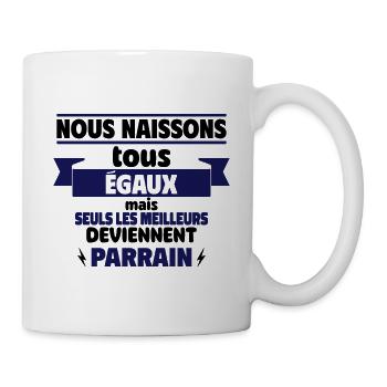 Seuls les meilleurs deviennent parrains, parrain - Mug blanc - blanc - Droite