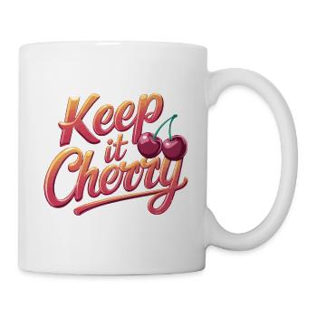 Keep It Cherry Kirschen für einen Kirschen Fans - Tasse - Weiß - Rechts