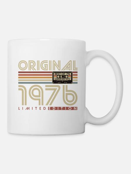 Original 1976 Vintage Vintage Anniversaire Rétro - Mug blanc - blanc