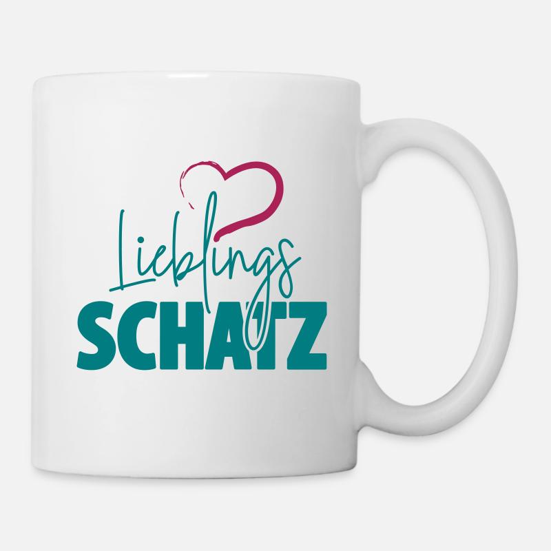 Lieblingsschatz mit Herz - Tasse - Weiß
