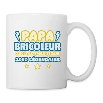 Papa bricoleur,fête des pères,bricolage,Humour - Mug blanc - blanc - Droite