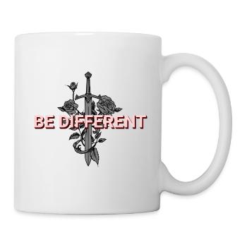 BE DIFFERENT – Red Rose Self-Love Positivity - Mug - white - Right
