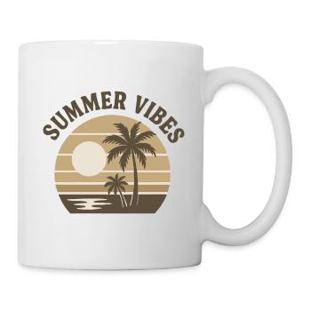 Ambiance estivale Plage Rétro - Mug blanc - blanc - Droite