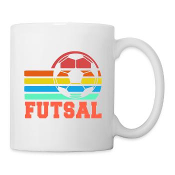Futsal Retro Rainbow Soccer Ball Statement - Mug - white - Right