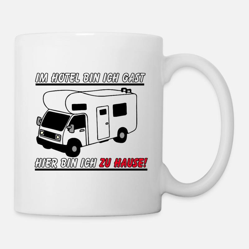 Camping-car , Camping-car à la maison .................. - Mug blanc - blanc